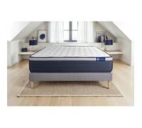 Ensemble matelas Ressorts ensaches+Memoire de forme ACTIFLEX MAX 160x200 cm Maxi epaisseur 7zones confort + sommier KIT gris