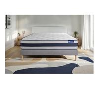 Ensemble matelas Latex et Memoire de forme ACTILATEX ERGO 160x200 cm Maxi epaisseur 5zones de confort + sommier KIT gris