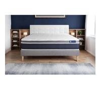 Actisom Ensemble Matelas Sommier Actimemo Confort Mémoire de forme 160x200cm 7 zones Gris (kit)