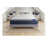 Ensemble Matelas Sommier 160x200 cm - Sommier Gris (en kit) - Actimemo Max