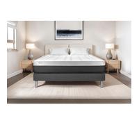 Ensemble Matelas Sommier 160x200 cm - Sommier Gris (en kit) - Vital Soft Gris