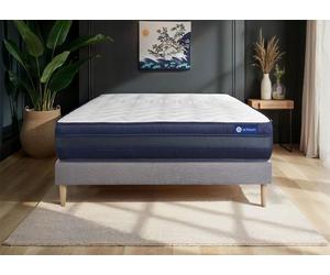 Ensemble Matelas Sommier 160x220 cm - ACTISOM - Actilatex Tech - Très ferme - 24 cm d'épaisseur - 2 places
