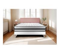 Ensemble Matelas Sommier 160x220 cm - Vitalpower Recover Blanc