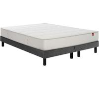 Ensemble Matelas Sommier 180 x 200 Pavillon 180x200 + 2 sommiers gris pieds