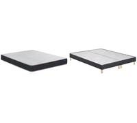 Ensemble Matelas Sommier 180 x 200 Vitality 1.1 180x200 + 2 sommiers gris fumé pieds