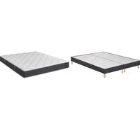 Ensemble Matelas Sommier 180 x 200 Vitality 2.1 180x200 + 2 sommiers gris fumé pieds