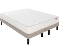 Ensemble Matelas Sommier 180 x 200 Voyage 180x200 + 2 sommiers taupe pieds