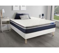 Ensemble Actilatex confort 180x190cm + sommier KIT blanc - 26cm - Latex et mmoire de forme - Equilibr - Sommier kit Blanc