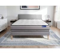 Ensemble Matelas Sommier 180x190 cm - Actimemo Night - Sommier Kit Gris