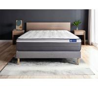 Ensemble Matelas Sommier 180x190 cm - ActiMemo Plus - Sommier Kit Gris