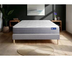 Ensemble Matelas Sommier 180x190 cm - ACTISOM - Actilatex Dream - Latex - Mousse à mémoire - 5 zones de confort