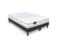 Ensemble matelas sommier 180x200 (2x90) marque DUNLOPILLO -Hauteur 20 cm - Ressorts ensachés -Soutien Equilibré - Fabriqué en France