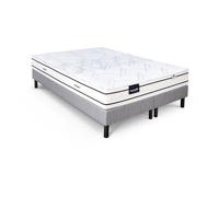Ensemble matelas sommier 180x200 (2x90) marque DUNLOPILLO -Hauteur 20 cm - Ressorts ensachés -Soutien Equilibré - Fabriqué en France