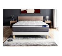 Ensemble Matelas Sommier 180x200 cm - Sommier Blanc (en kit) - Actilatex Plus