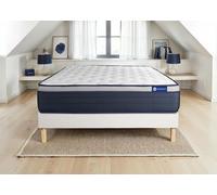 Ensemble Actiflex max 180x220cm + sommier KIT blanc - 26cm - Ressorts ensachs et mmoire de forme - Tonique - Sommier kit Blanc