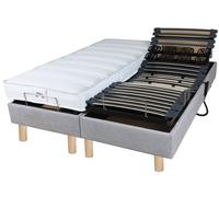 Ensemble Matelas Sommier 2 x 90 x 200 Pack Lola 2x90x200 + Matelas HR35kg/m3, 16 cm
