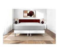 Ensemble Matelas Sommier 200x200 cm - 2 Sommiers Blanc - Vitalmemo Blanc