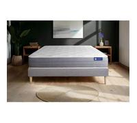 Ensemble matelas ACTILATEX DREAM Latex et memoire de forme 200x200 cm 5zones de confort + sommier KIT gris