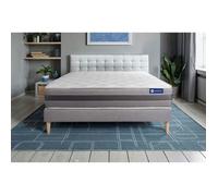 Actisom Ensemble matelas sommier ACTIMEMO RELAX mémoire de forme 200x200 cm Maxi ép. 5 zones - gris