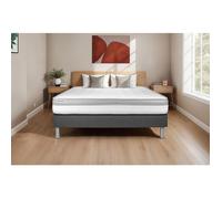Ensemble Matelas Sommier 200x200 cm - Sommier Gris (en kit) - Vital Relax Gris