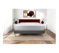 Ensemble Matelas Sommier 200x200 cm - Sommier Gris (en kit) - Vitalmemo Gris