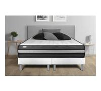 Ensemble Matelas Sommier 160x200 cm - 2 Sommiers Blanc - Vital Power Zen Blanc