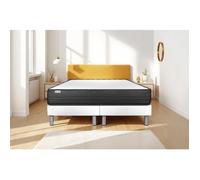 Ensemble Matelas Sommier 2x80x200 cm - Vitalpower Blanc