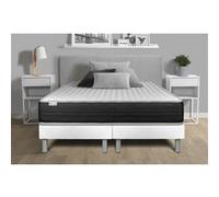 Ensemble Matelas Sommier 180x200 cm - 2 Sommiers Blanc - Vitalmemo One Blanc