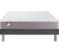 Ensemble Matelas Sommier 80 x 190 Au lit 80x190 + Sommier anthracite + pieds