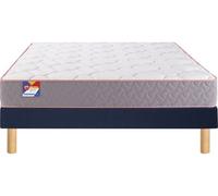 Ensemble Matelas Sommier 80 x 190 Au lit 80x190 + sommier bleu + pieds