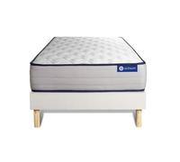 Ensemble matelas Latex et Mémoire de forme ACTILATEX FORM 80x190 cm 5zones de confort + sommier KIT blanc