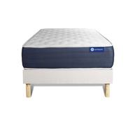 Actisom Ensemble matelas-sommier ACTILATEX SLEEP 80x190 Latex et Mémoire de forme 5 zones KIT blanc
