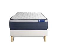 Actisom Ensemble matelas mémoire de forme ACTIMEMO MAX 80x190 cm 7 zones + sommier kit blanc
