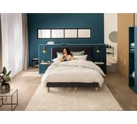 Ensemble matelas + sommier 90 x 190 cm jersey gris fonce - Bultex ensemble rise up