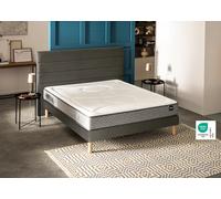 Ensemble matelas + sommier 90 x 190 cm Tisse gris fume - Bultex ensemble smart night
