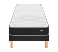 Ensemble Matelas Sommier 90 x 190 Vitality 1.1 90x190 + sommier gris fumé +pieds