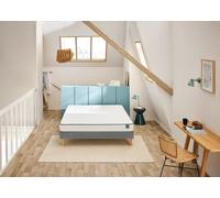 Ensemble matelas + sommier 90 x 200 cm trame gris clair - Bultex ensemble basicly