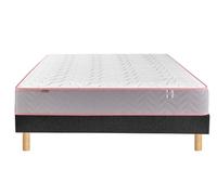 Ensemble Matelas Sommier 90 x 200 Endormi 90x200 + sommier velours nuit + pieds