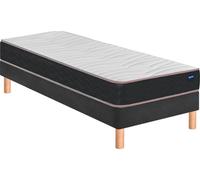 Ensemble Matelas Sommier 90 x 200 Vitality 1.1 90x200 + sommier gris fumé +pieds