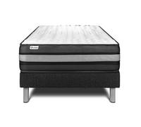 Vitalit Ensemble matelas-sommier VITALPOWER ZEN 90x190 cm Mousse mémoire Ressorts ensachés Noir