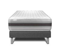 Ensemble VITALMEMO BACK 90x190cm sommier kit gris