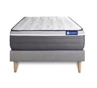 Ensemble Matelas Sommier 90x200 cm - ActiMemo Plus
