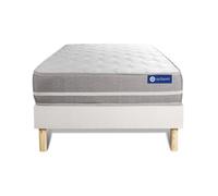 Actisom Ensemble matelas et sommier ACTIMEMO TOUCH Mémoire de forme 90x200 3 zones - kit blanc G
