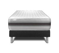 Ensemble VITALMEMO BACK 90x200cm sommier kit Noir