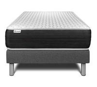 Ensemble matelas VITALSPRING - Ressorts ensachés - Ep : 22cm - Ferme - Sommier Gris