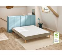 Ensemble matelas + sommier enduit moka 90 x 200 cm - Bultex ensemble efficient