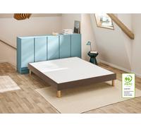 Ensemble matelas + sommier ferme 80 x 190 cm trame marron - Bultex ensemble energizing