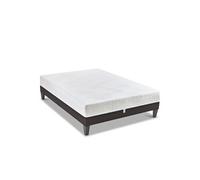 Ensemble Matelas Sommier HERA Mémoire de forme - Blanc - 160x200 cm