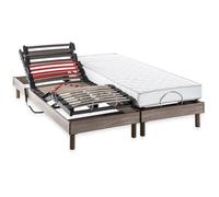 Ensemble matelas+sommier relaxation électrique COMFORT - 2x80x200 cm - Matelas mousse - DEKO DREAM Samba