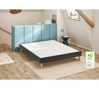 Ensemble matelas + sommier tisse gris fume 160 x 200 cm - Bultex ensemble efficient